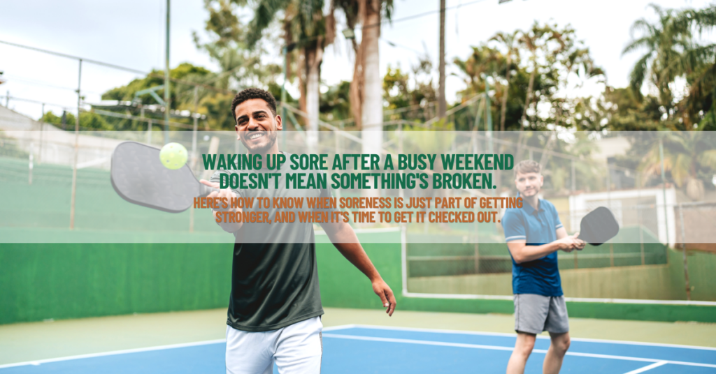 Sore after a weekend workout? Learn the difference between normal muscle soreness and a real injury, plus how common sports injuries actually are.