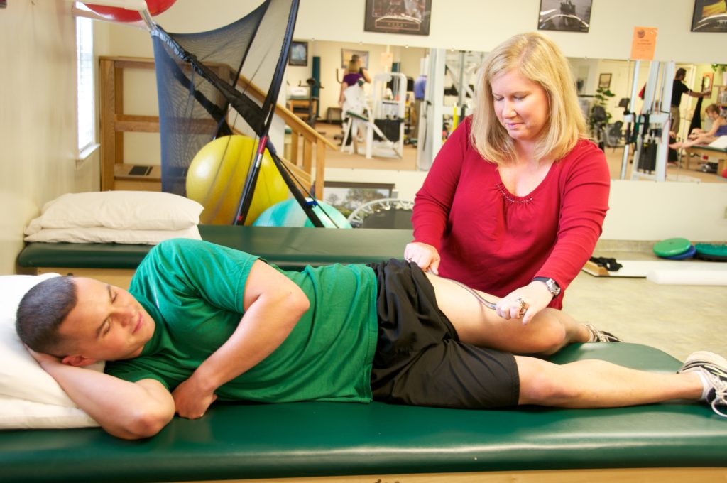 Patti performing Granston Technique at Mishock physical therapy & associates